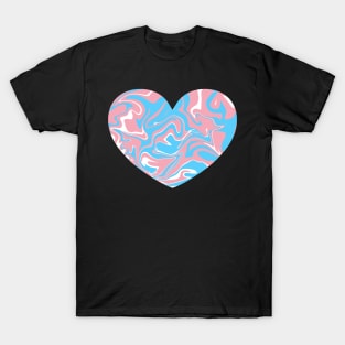 Trans Pride Marble Heart T-Shirt
